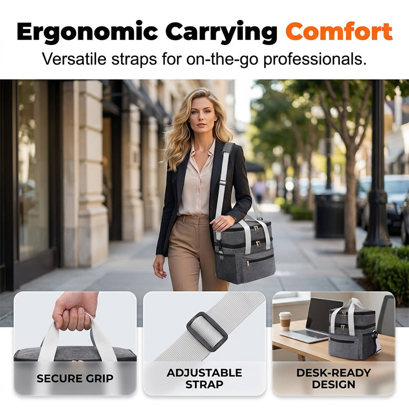 🔥 50% DE RÉDUCTION ⏰ Sac à 🍚 PROMO FLASH : 50% DE RÉDUCTION ! Sac à Lunch Isotherme à Double Couche – Isolation 3 Couches & Compartiments Doubles for Repas Frais ou Chauds Toute la Journée ✨Isotherme à Double Couche pour un Maintien au Chaud & au Fro