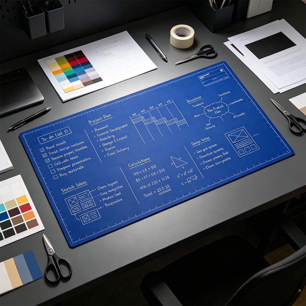 📝 50% DE RÉDUCTION ! ✨ Grand tapis de bureau réutilisable sur lequel on peut écrire