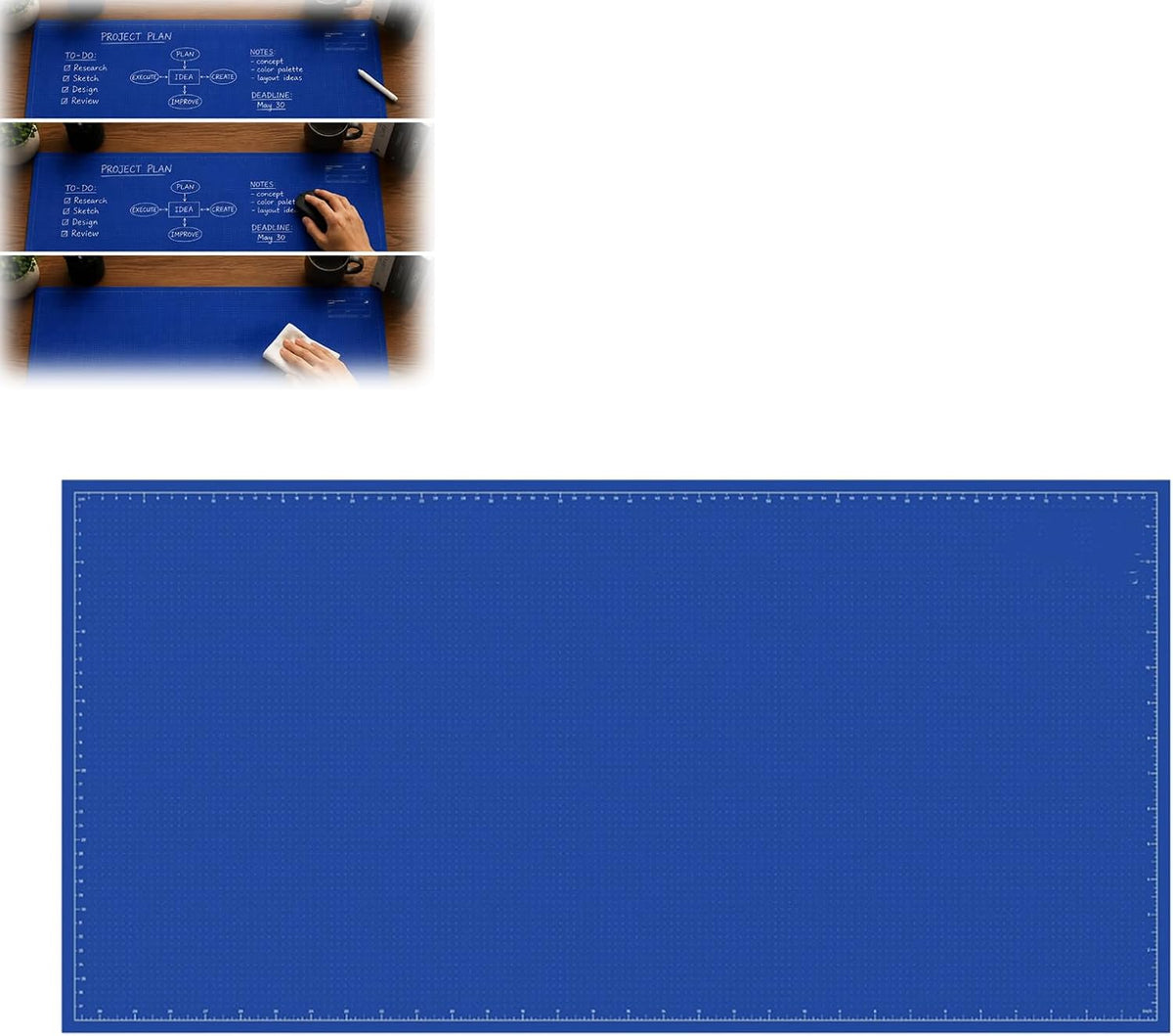 📝 50% DE RÉDUCTION ! ✨ Grand tapis de bureau réutilisable sur lequel on peut écrire