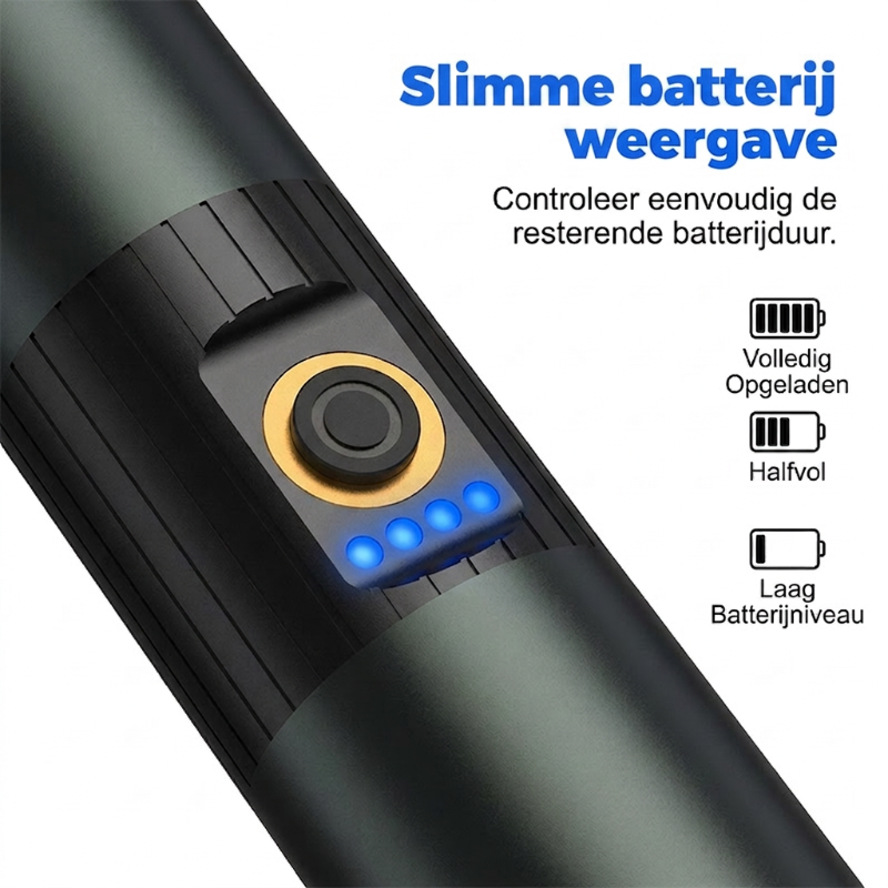 Lampe torche tactique ultra-lumineuse avec fonction zoom
