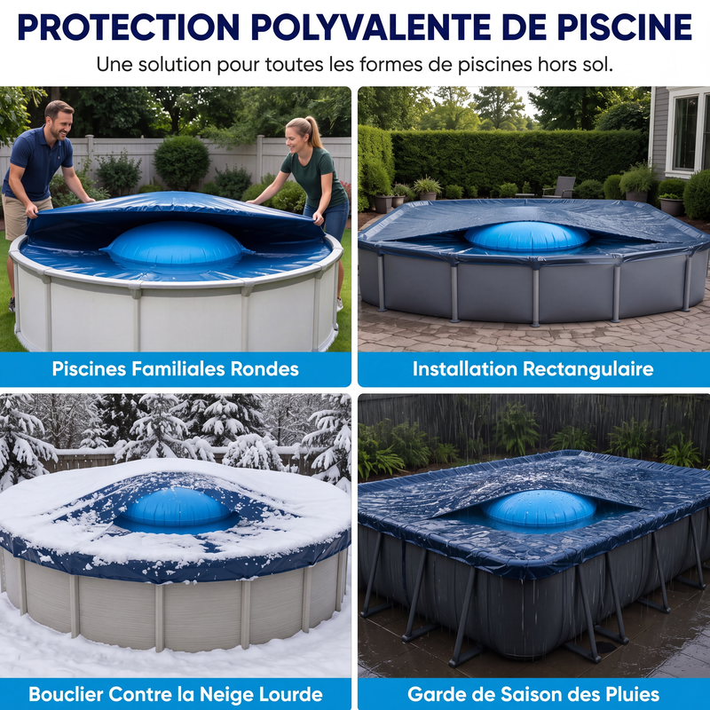 ❄️ PROMO LIMITÉE 50% DE RÉDUCTION ! ✨ Coussin d'Air d'Hivernage pour Piscine – Anti-Gel, Avec Cordes 🛟