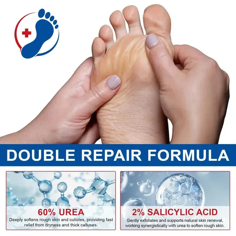 🎉Plus de 42 000 vendus 🦶 Baume hydratant intensif à l'urée pour les pieds, idéal pour les talons secs et crevassés et les peaux mortes.