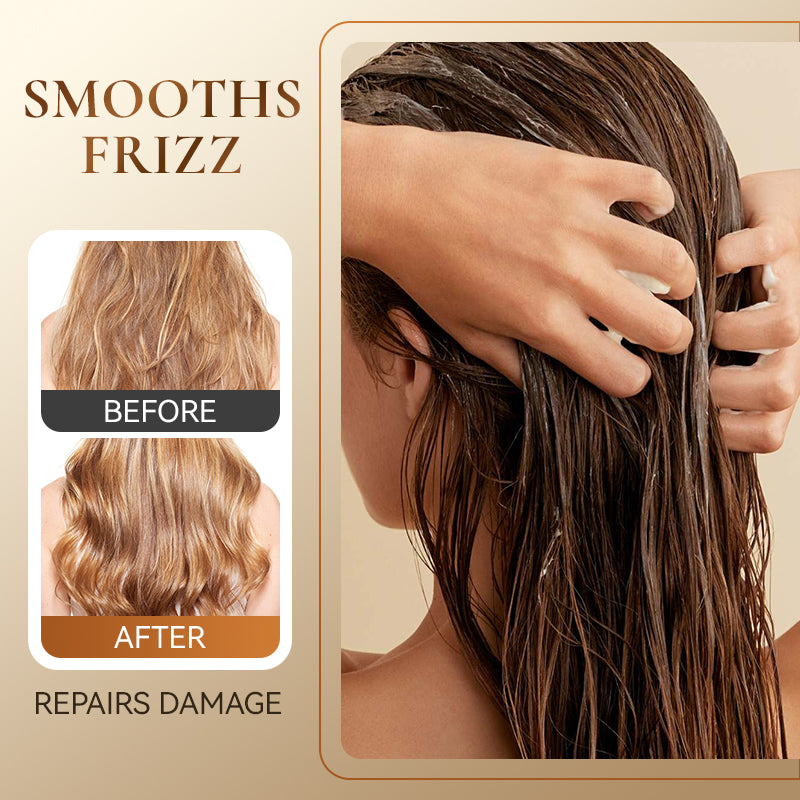 Nourrir & Après-shampooing lissant pour cheveux abîmés 💆‍♀️✨