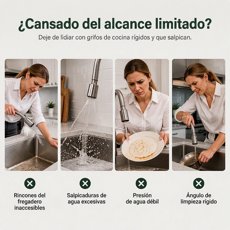 🔥 -50% Aujourd'hui : Embout Rotatif Universel pour Robinet – Rotation 720°, Installation Facile, Idéal pour Laver Fruits, Vaisselle et Évier sans Éclaboussures 🚰✨