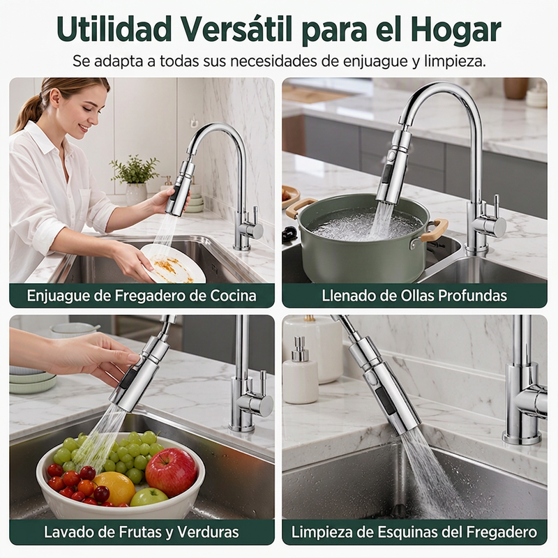 🔥 -50% Aujourd'hui : Embout Rotatif Universel pour Robinet – Rotation 720°, Installation Facile, Idéal pour Laver Fruits, Vaisselle et Évier sans Éclaboussures 🚰✨