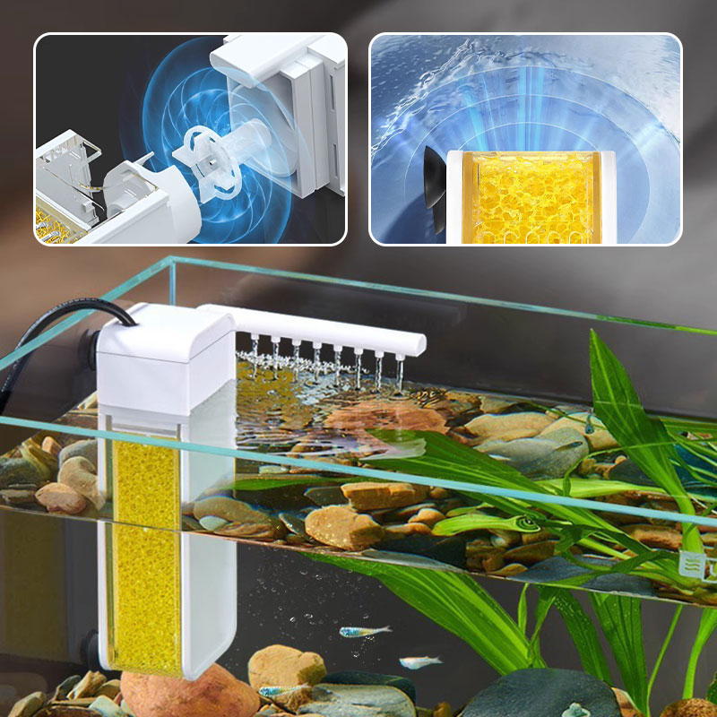 Mini filtre multifonctionnel pour petit aquarium