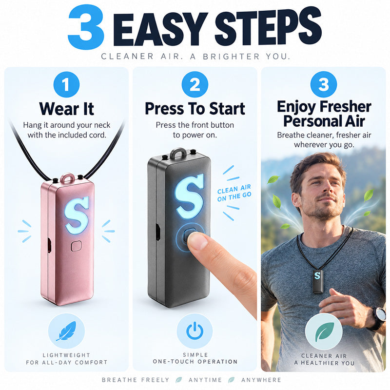 Mini purificateur d'air portable à ions négatifs