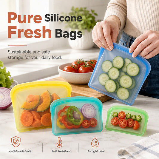Sacs de conservation réutilisables en silicone
