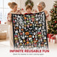 🎅 PROMO FLASH : 50% DE RÉDUCTION ! Couverture à Colorier en Famille – Polaire Ultra-Douce & Motifs Festifs for Des Soirées Créatives et Confortables 🎄🎨