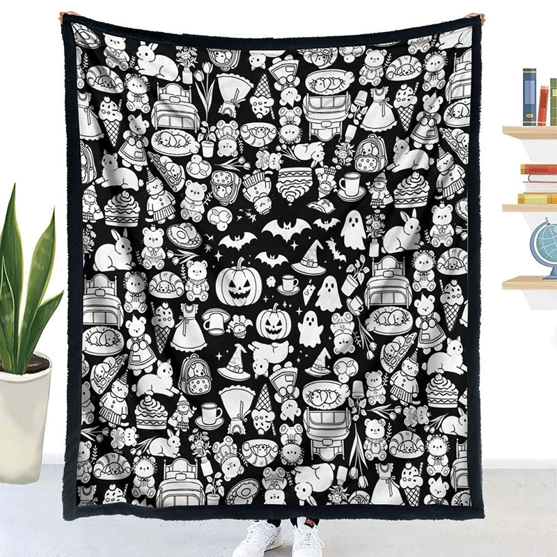 🎅 PROMO FLASH : 50% DE RÉDUCTION ! Couverture à Colorier en Famille – Polaire Ultra-Douce & Motifs Festifs for Des Soirées Créatives et Confortables 🎄🎨
