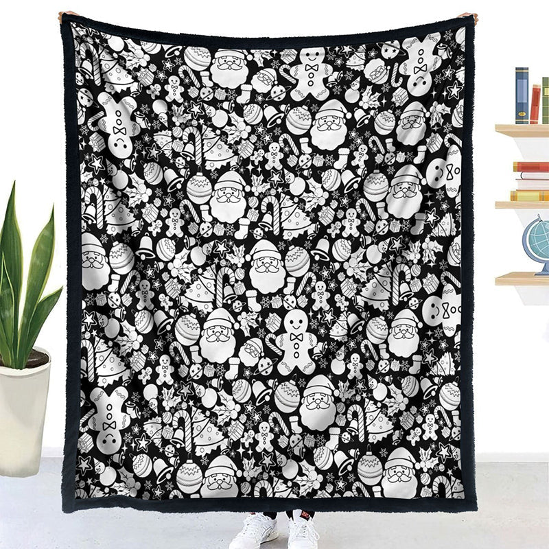 🎅 PROMO FLASH : 50% DE RÉDUCTION ! Couverture à Colorier en Famille – Polaire Ultra-Douce & Motifs Festifs for Des Soirées Créatives et Confortables 🎄🎨