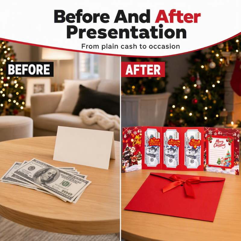🔥 50% DE RÉDUCTION ! ✨Carte-cadeau festive