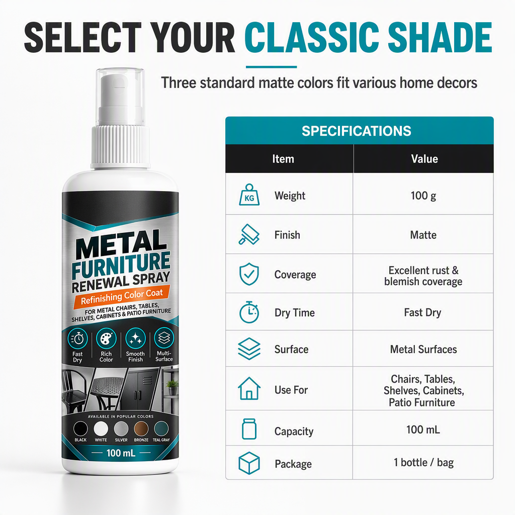 Peinture en aérosol de retouche couleur pour meubles