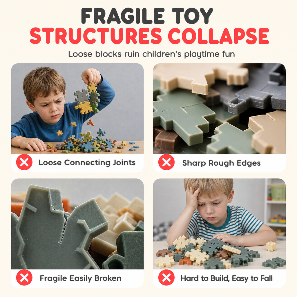 Blocs de construction 3D en forme de flocon de neige pour enfants