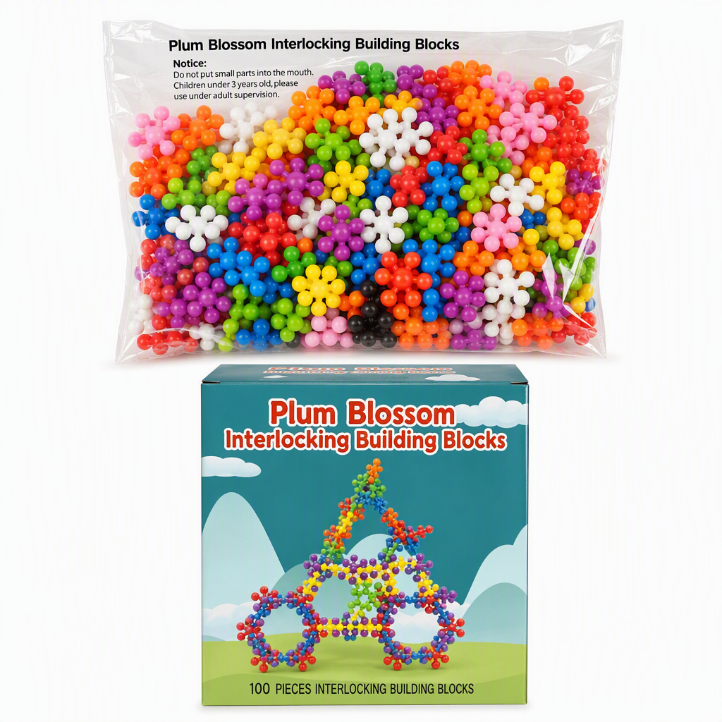 Blocs de construction 3D en forme de flocon de neige pour enfants