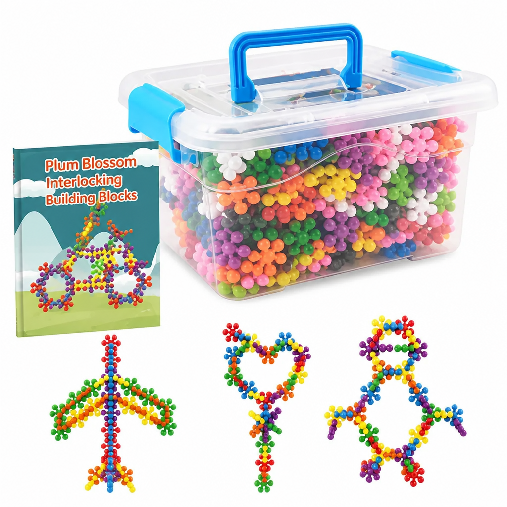 Blocs de construction 3D en forme de flocon de neige pour enfants