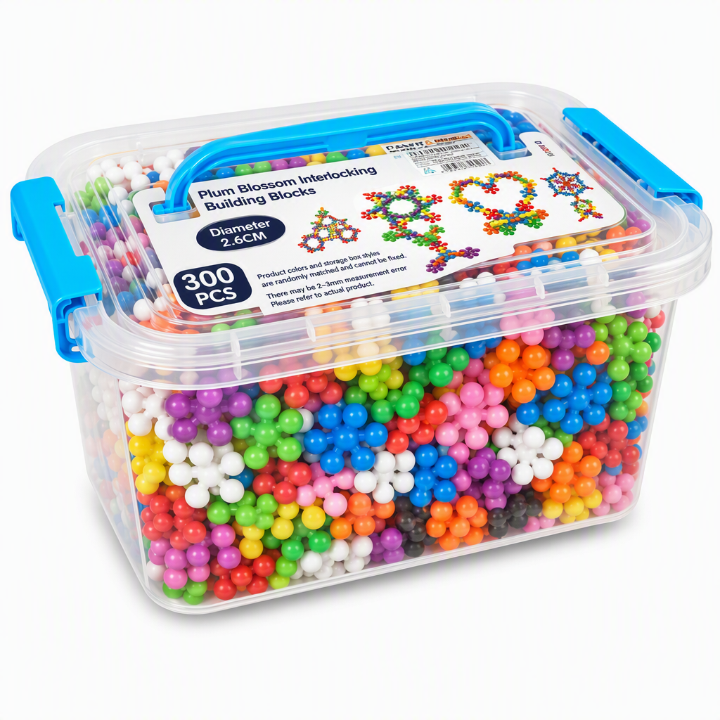 Blocs de construction 3D en forme de flocon de neige pour enfants