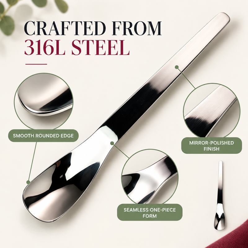 🔥‑50% Réduction ! Cuillère dessert acier inoxydable 🥄 Manche long ergonomique, résistante, idéale pour cuisiner et déguster ✨