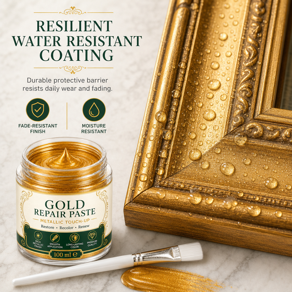 Redonnez instantanément un éclat doré à vos objets ! Pâte de réparation et de retouche « Metallic Gold »