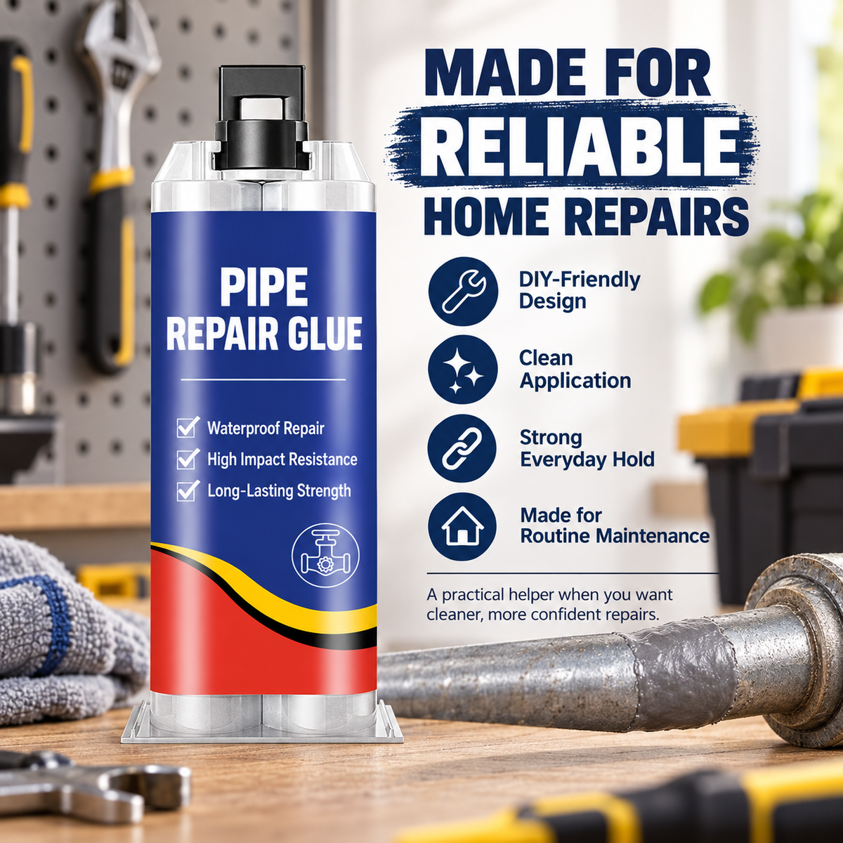 🔥 50% DE RÉDUCTION ! ✨Colle d'étanchéité imperméable pour réparer les fuites de canalisations