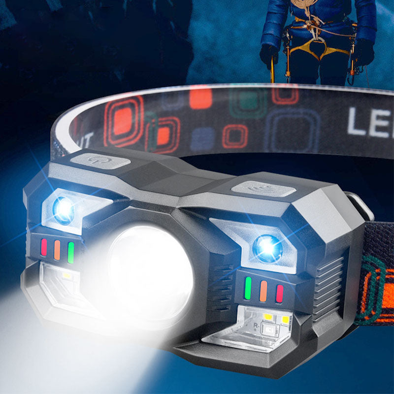 💡 Lampe frontale rechargeable avec capteur | 5 modes