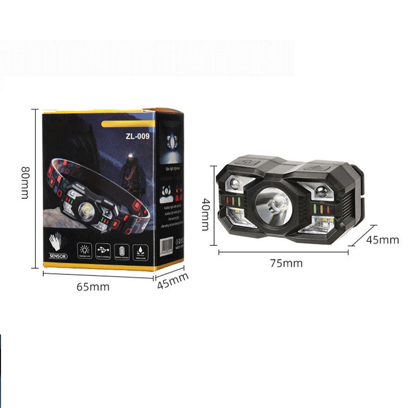 💡 Lampe frontale rechargeable avec capteur | 5 modes