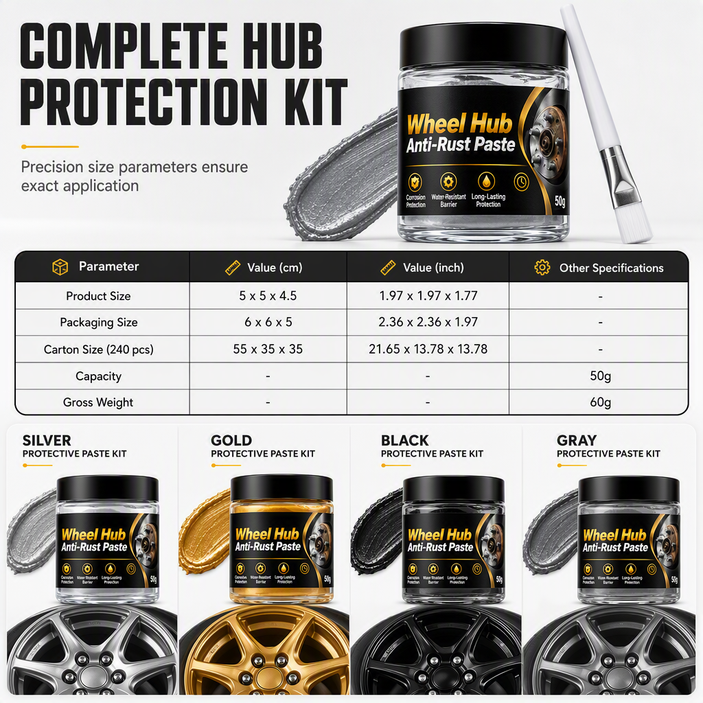 🔥‑50% de réduction ! Pâte antirouille pour moyeux de roue auto 🛞 Protège le métal, anti-corrosion, application simple ✨