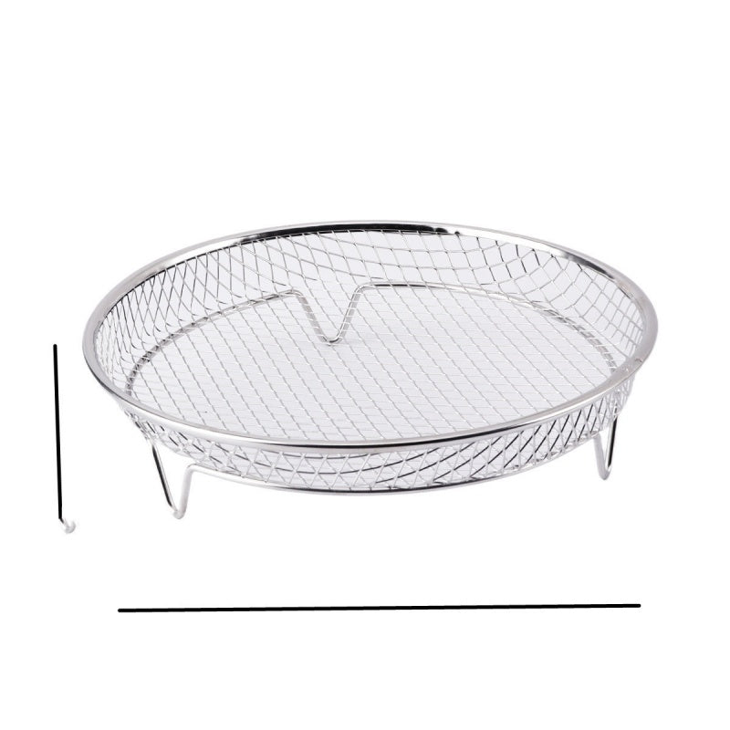 🔥-50% DE RÉDUCTION✨Grille 3 niveaux inox 304🍟Empilable, accessoire friteuse air pour ailes et pain grillé