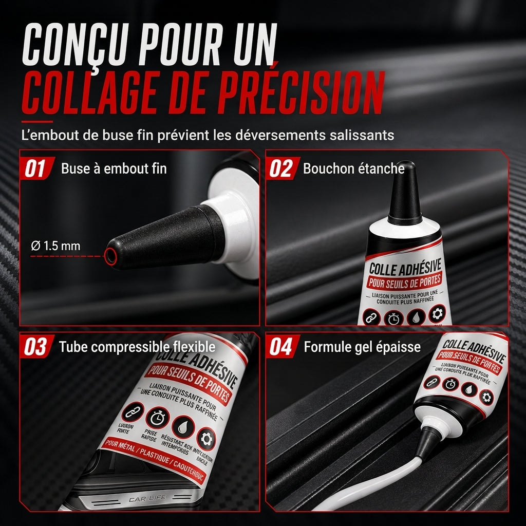 🔥‑50% de réduction ! Colle adhésive garniture auto à séchage rapide 🚗 Forte adhérence, réparation facile pour finitions véhicule ✨