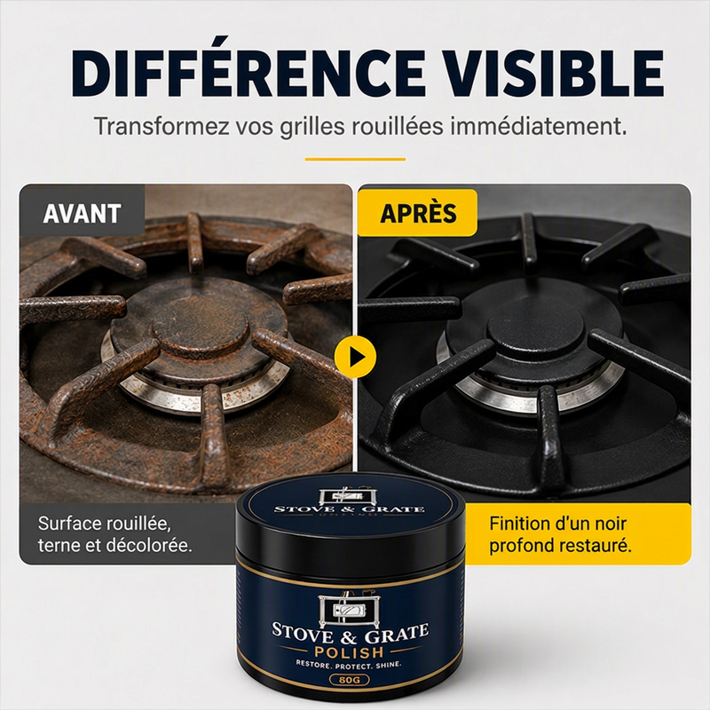 Cirage pour poêle en fonte avec éponge
