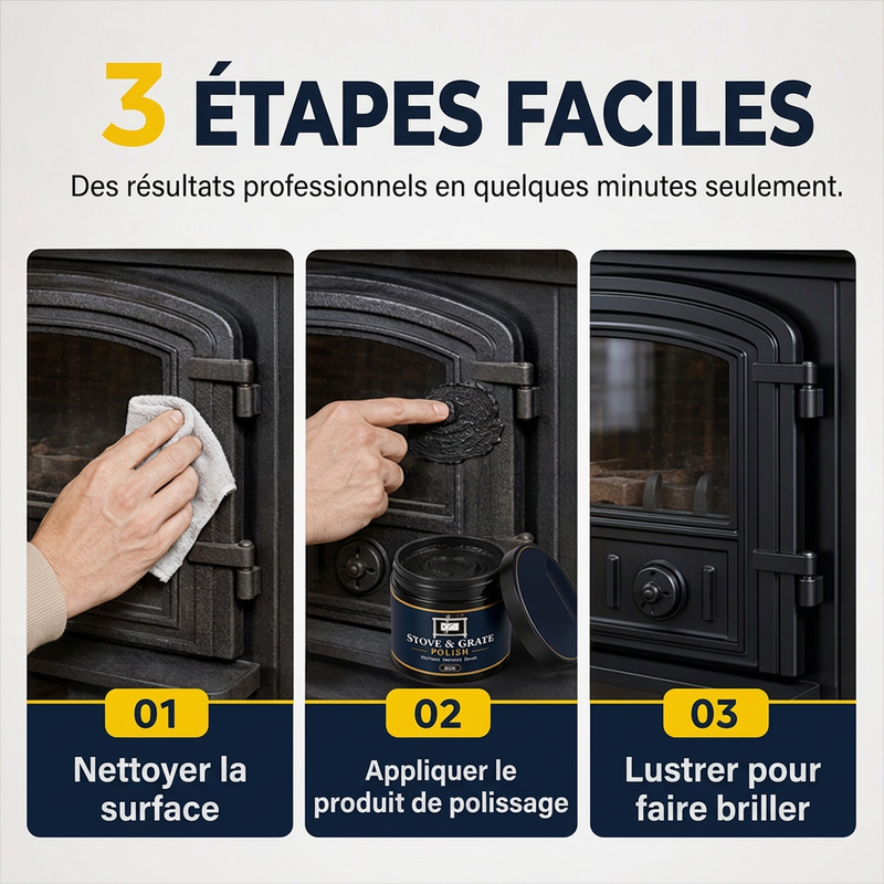 Cirage pour poêle en fonte avec éponge