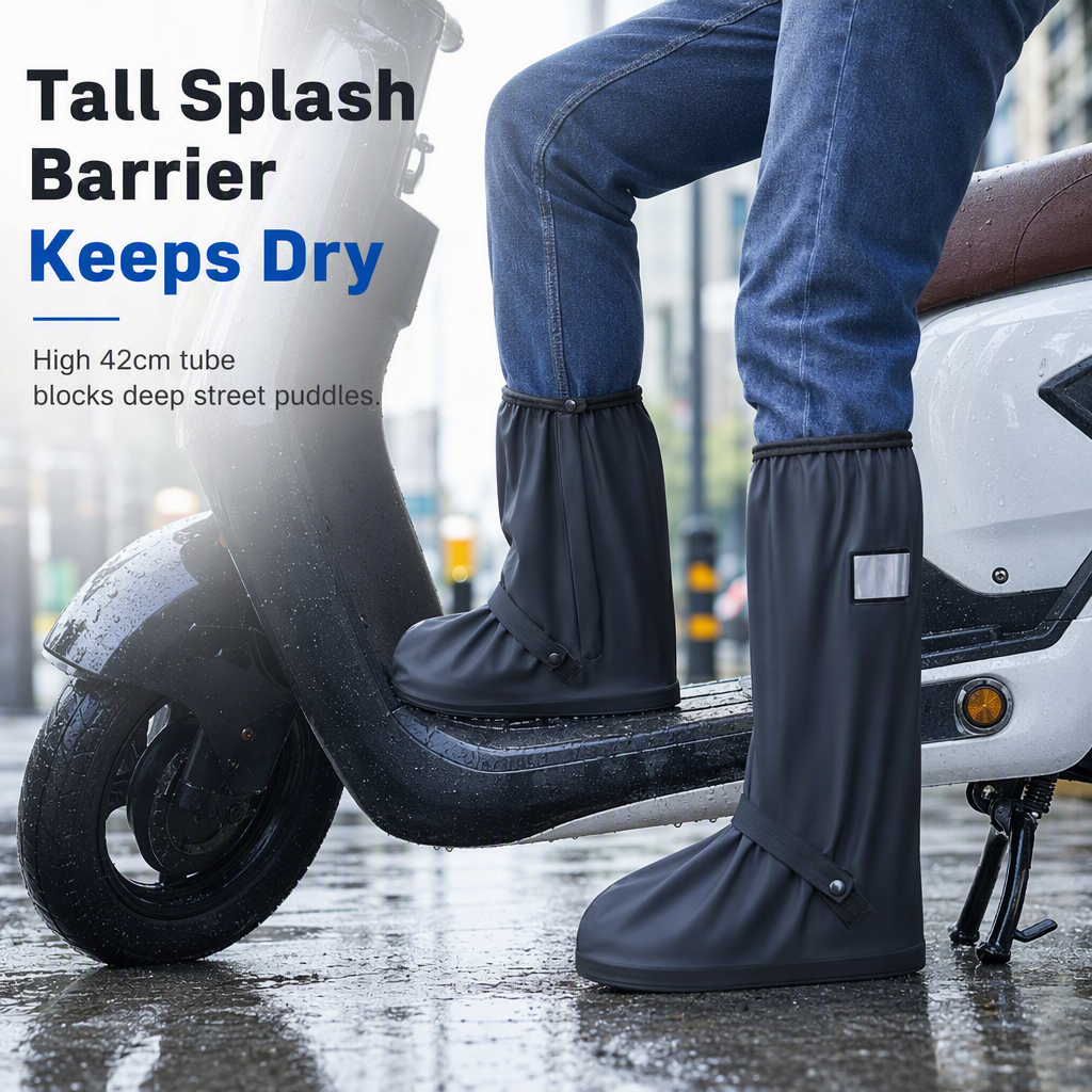 👢 50 % DE RÉDUCTION EN CE MOMENT ! 🌧️ Housses imperméables pour bottes – semelle antidérapante et détails réfléchissants