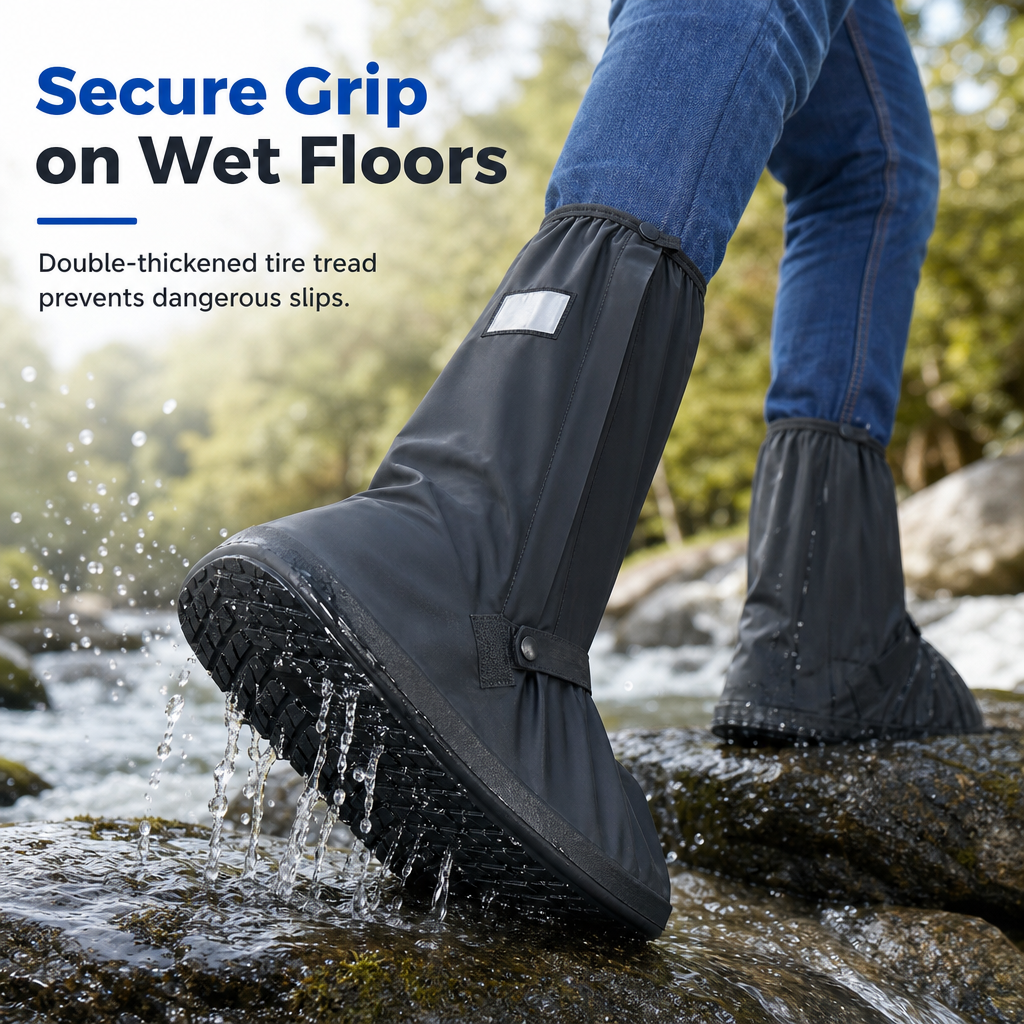 👢 50 % DE RÉDUCTION EN CE MOMENT ! 🌧️ Housses imperméables pour bottes – semelle antidérapante et détails réfléchissants