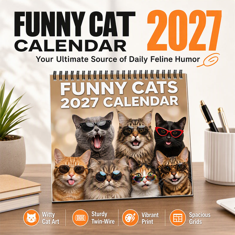 Calendrier mural Chats Rigolos 2027