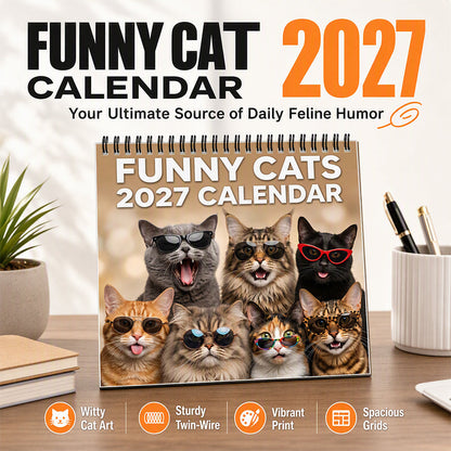 Calendrier mural Chats Rigolos 2027