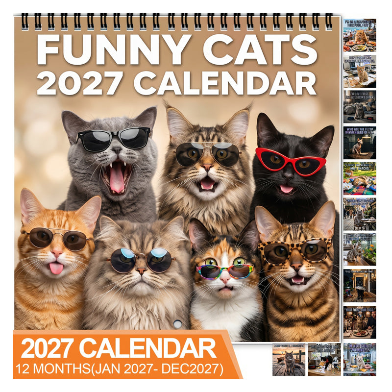 Calendrier mural Chats Rigolos 2027