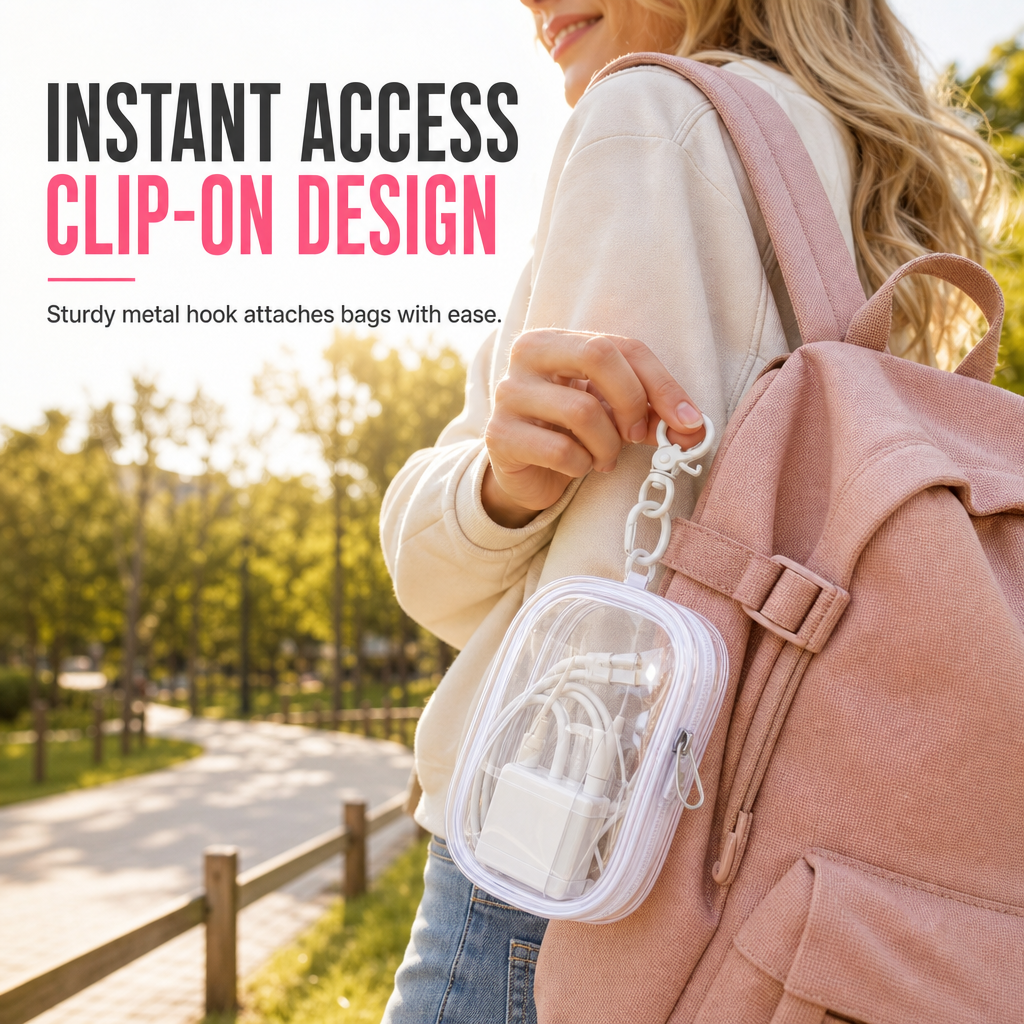 🔥 50% DE RÉDUCTION ! ✨Repérez n'importe quel câble en un clin d'œil ! Pochette transparente à clipser « No-Dig »