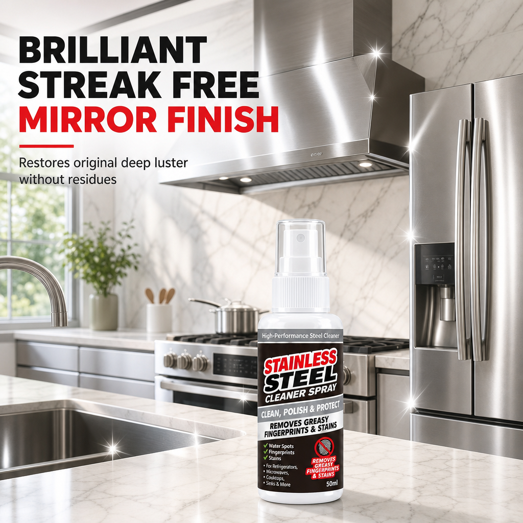 Spray nettoyant et polissant multifonctionnel pour acier inoxydable