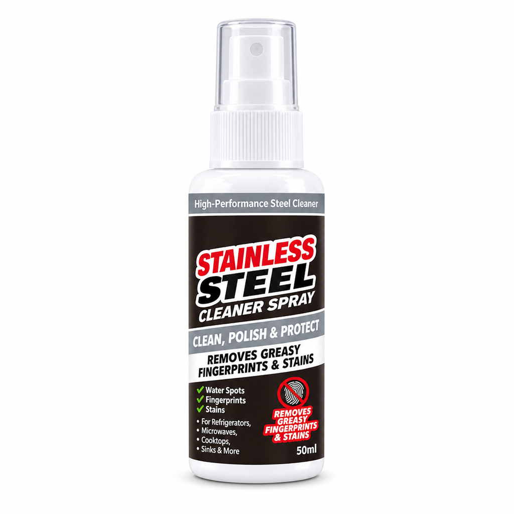 Spray nettoyant et polissant multifonctionnel pour acier inoxydable