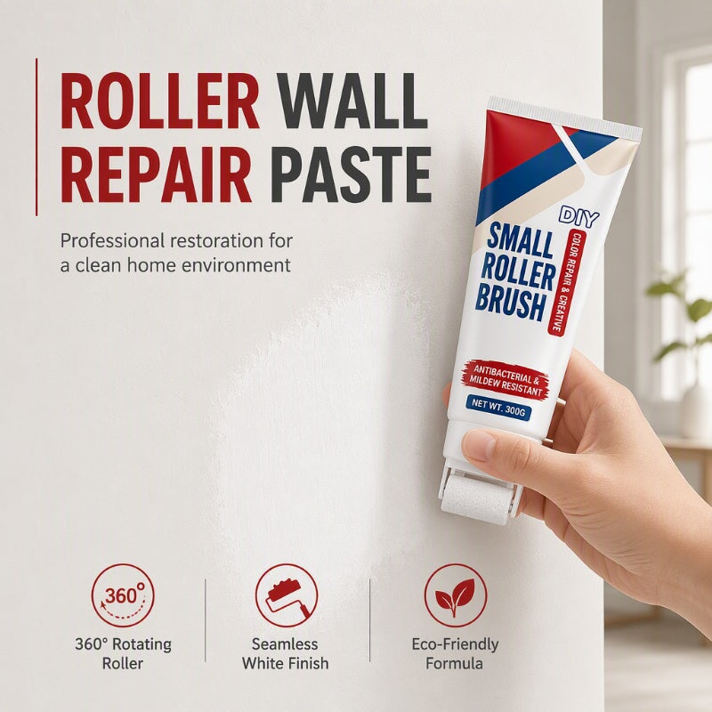 📢📢40% DE RÉDUCTION !! ⏰Pâte de Réparation Murale avec Rouleau Intégré – Imperméable, Prête à l'Emploi & Sans Odeur for une Rénovation Facile et Propre ✨