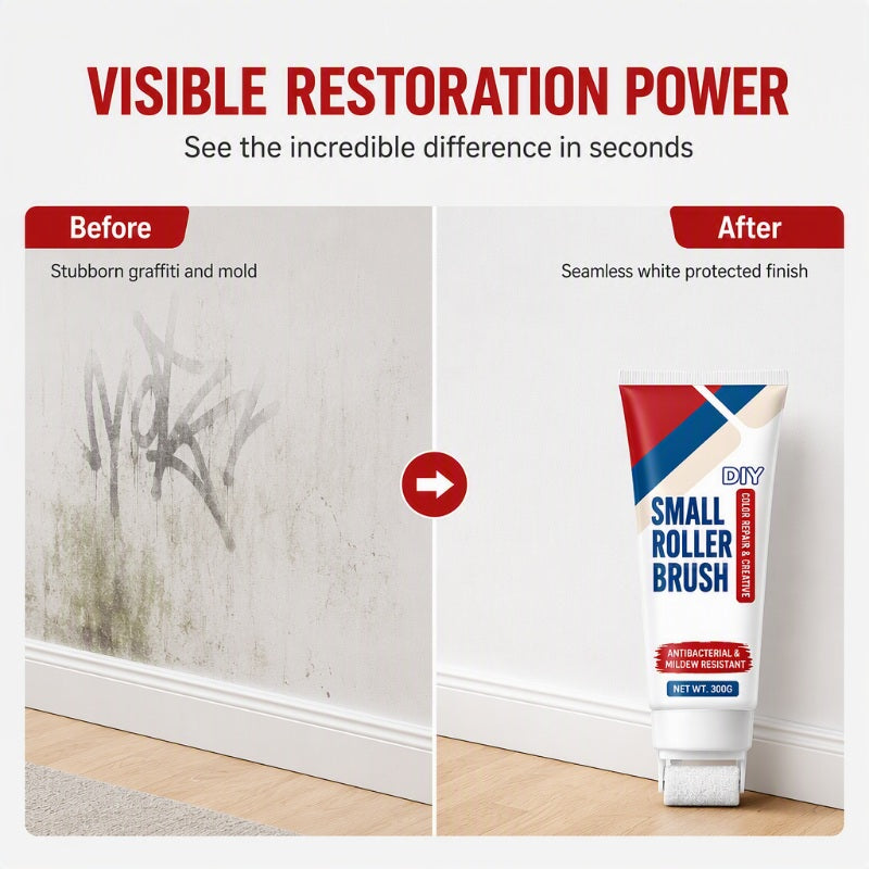 📢📢40% DE RÉDUCTION !! ⏰Pâte de Réparation Murale avec Rouleau Intégré – Imperméable, Prête à l'Emploi & Sans Odeur for une Rénovation Facile et Propre ✨