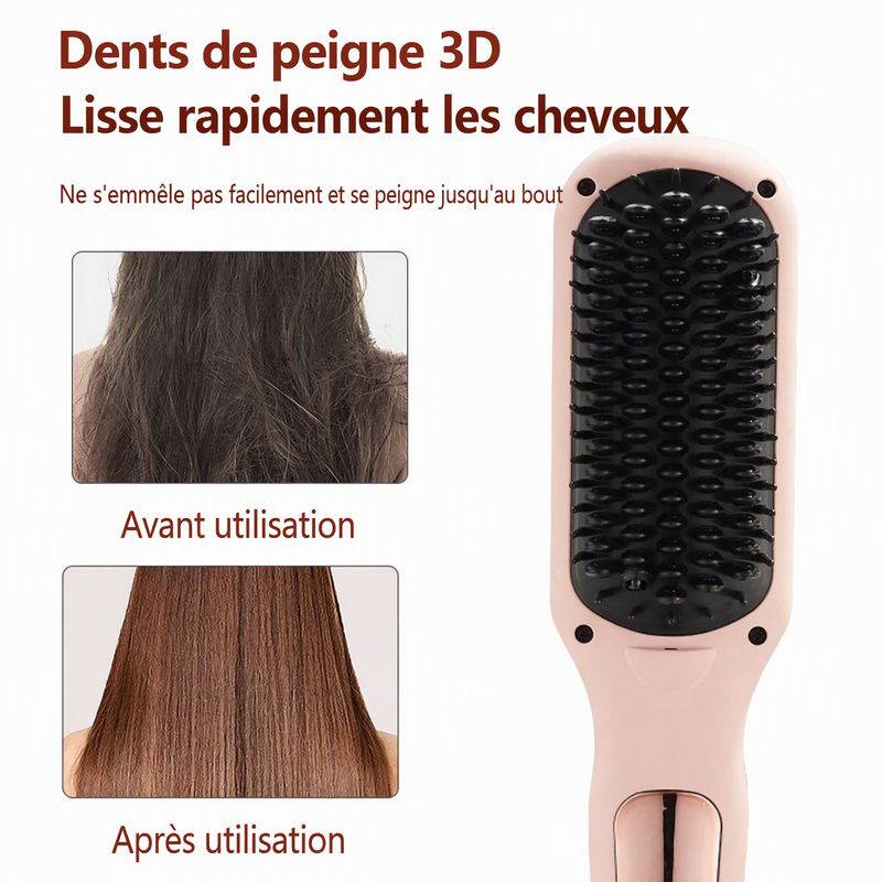 🔥‑50% Réduction ! Brosse de coiffage intelligente 💇‍♀️ Lissage facile, cheveux doux, idéal pour coiffer rapidement ✨