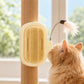 Accessoire d'angle 2-en-1 pour le toilettage autonome des animaux avec baguette à plumes