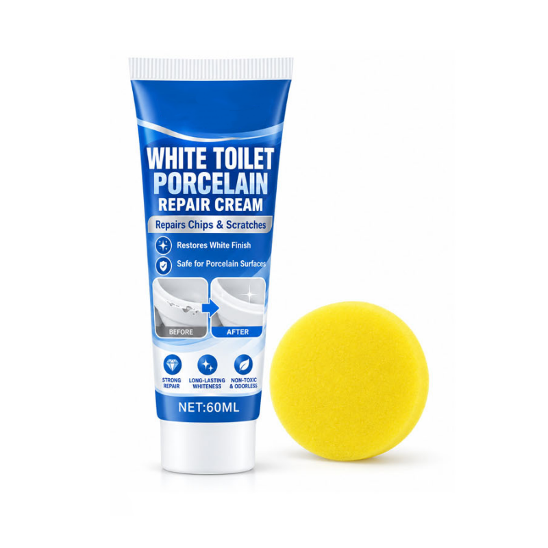 Crème réparatrice pour porcelaine de toilette blanche