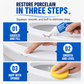 Crème réparatrice pour porcelaine de toilette blanche