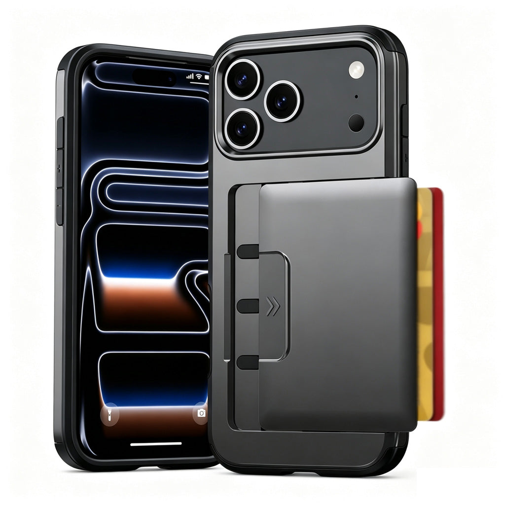 Étui de protection antichoc pour téléphone avec porte-cartes