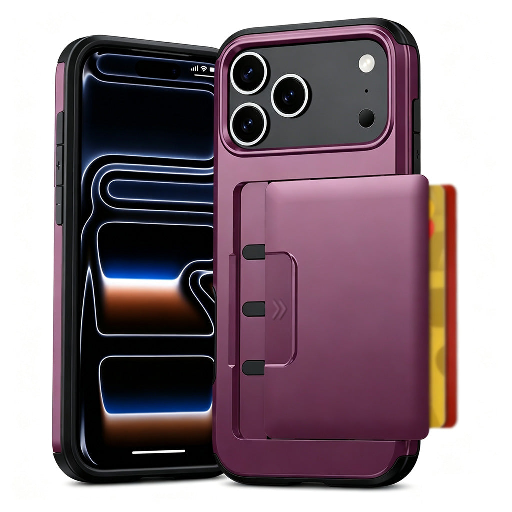 Étui de protection antichoc pour téléphone avec porte-cartes