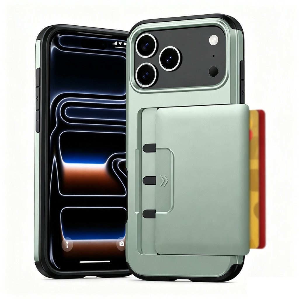 Étui de protection antichoc pour téléphone avec porte-cartes
