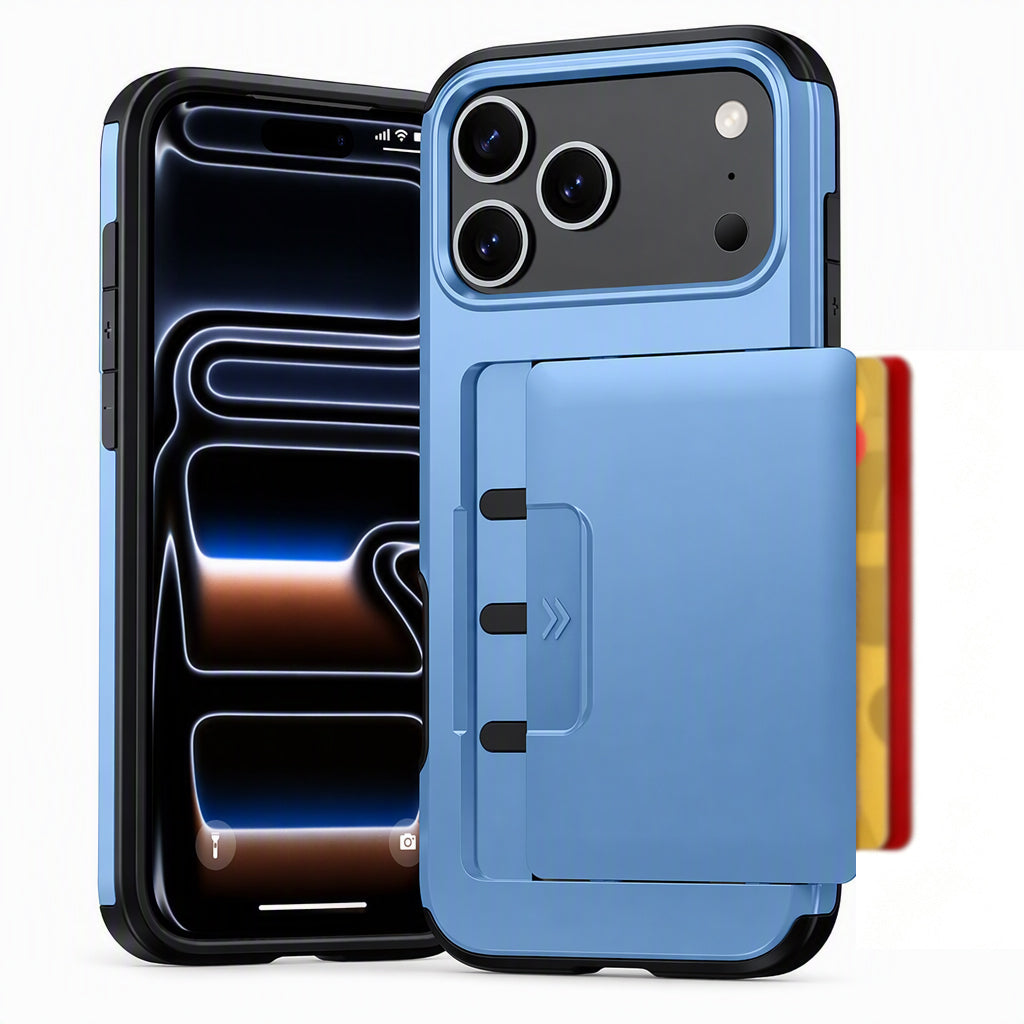Étui de protection antichoc pour téléphone avec porte-cartes