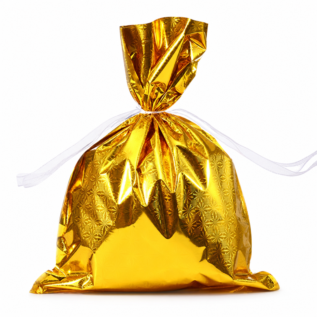 Lot de 10 sacs-cadeaux à bonbons de Noël avec cordon de serrage
